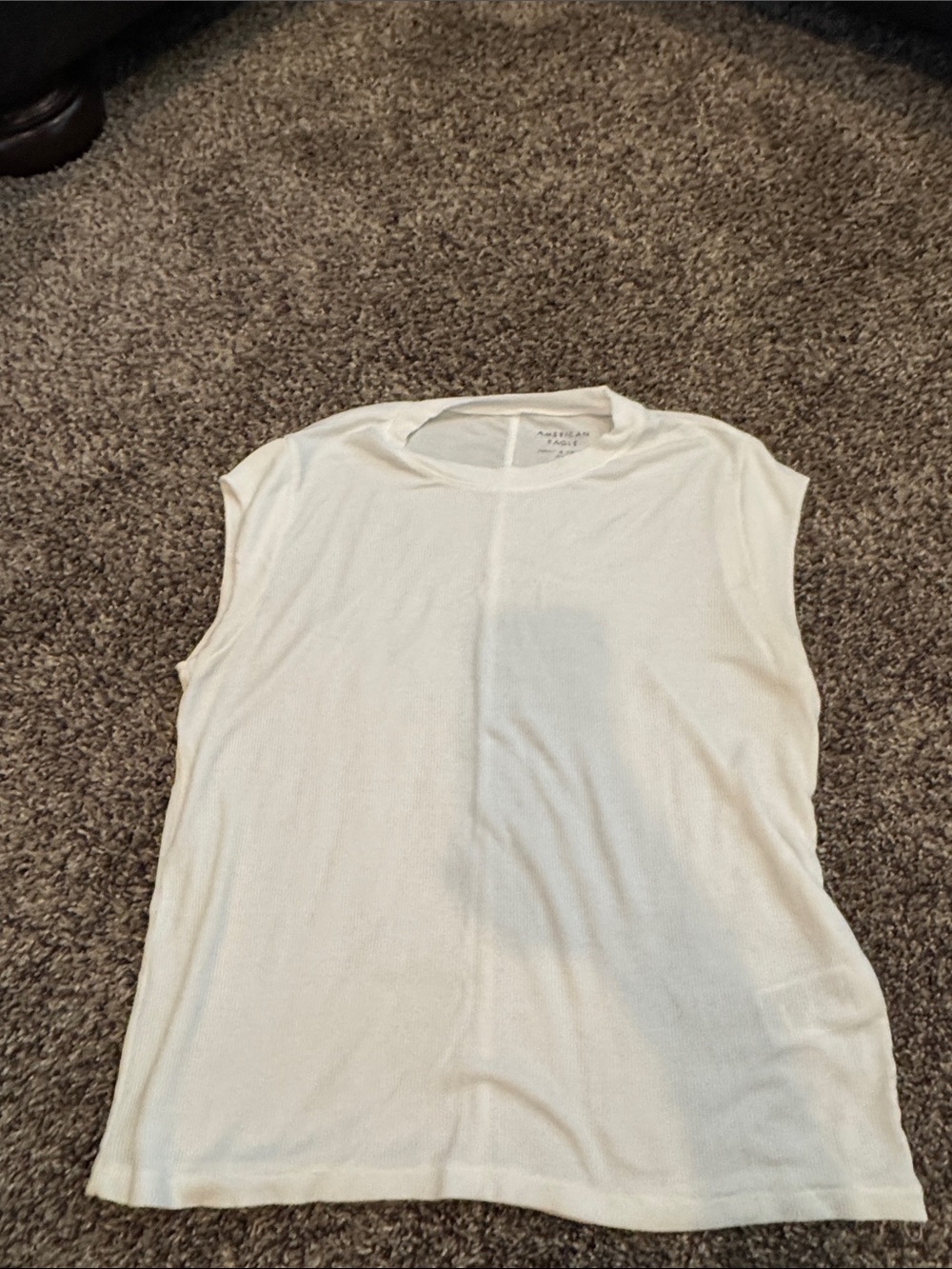 American Eagle Outfitters Cream Muscle Tank - Women